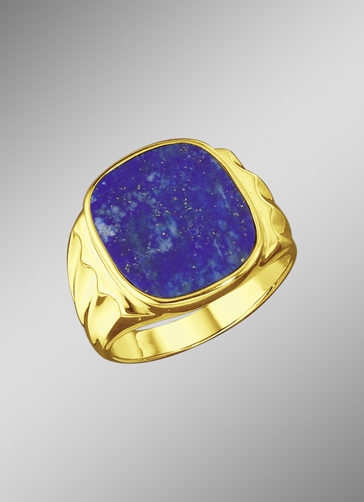 Ringe - Herrenring mit Lapislazuli, in Größe 180 bis 240, in Farbe