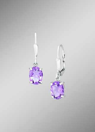 Entzückende Ohrhänger mit echt Amethyst