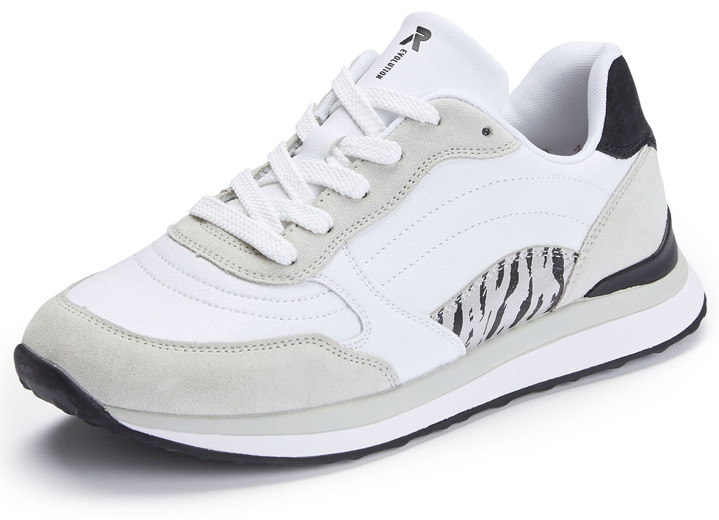 - Rieker Sneaker mit interessantem Zebra-Druck, in Größe 036 bis 043, in Farbe WEISS Ansicht 1