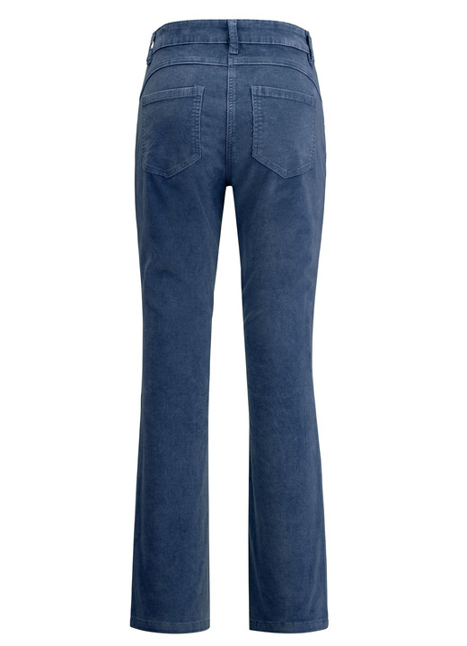 Hosen mit Knopf- und Reissverschluss - Cordhose in trendiger Bootcut-Form, in Größe 017 bis 050, in Farbe JEANSBLAU Ansicht 1