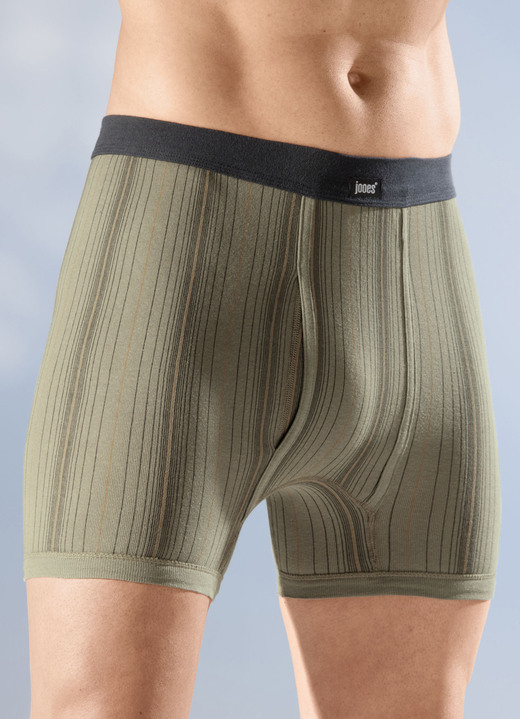Unterhosen - Viererpack Unterhosen mit Softbund Unterhosen - Viererpack Unterhosen mit Softbund, in Größe 005 bis 014, in Farbe 2X OLIV-BUNT, 2X DUNKELGRAU-BUNT