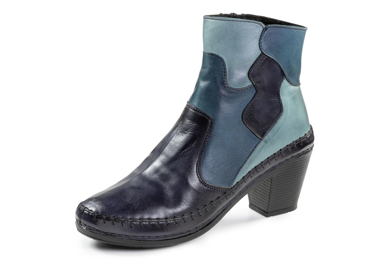 Stiefel & Stiefeletten - Gemini Stiefelette aus fein genarbtem Rind-Nappaleder, in Größe 036 bis 042, in Farbe BLAU Ansicht 1