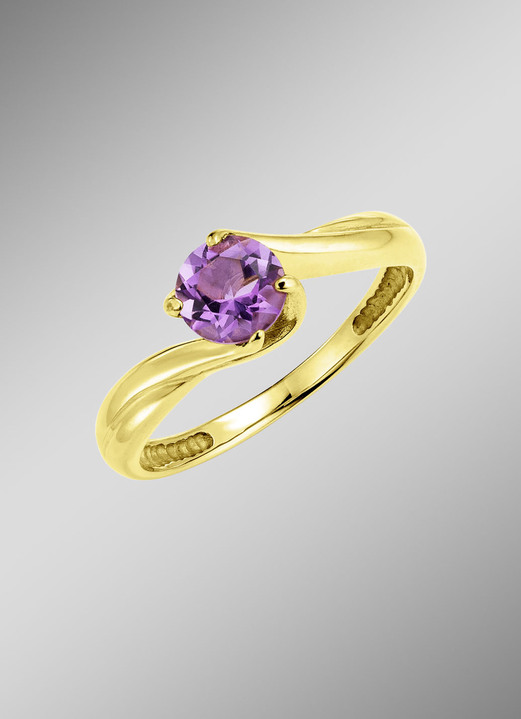 Ringe - Erstklassiger Damenring mit echtem Amethyst, in Größe 160 bis 220, in Farbe  Ansicht 1