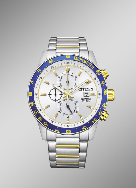 Chronographen - Citizen-Quartz-Herrenchronograph in Bicolor, in Farbe  Ansicht 1