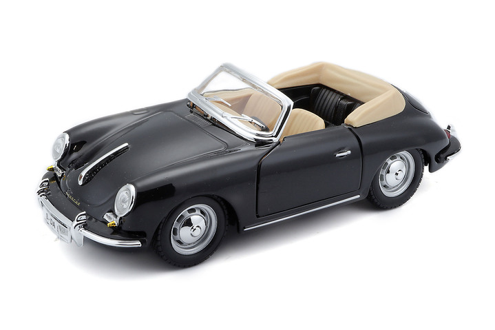 Wohnaccessoires - Porsche 356B Cabrio '61 von Bburago, in Farbe SCHWARZ